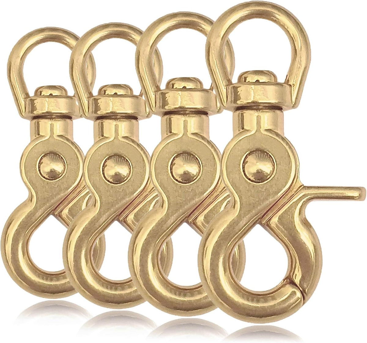 ROTARY SCISSOR CARABINER FOR DOG LEASH 4 PCS ALLOY STEEL