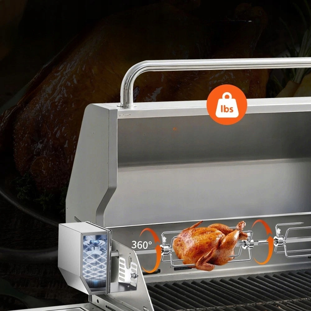 ROTARY SPIT BBQ Gas Grill 117cm, spit with motor, set Brand no brand