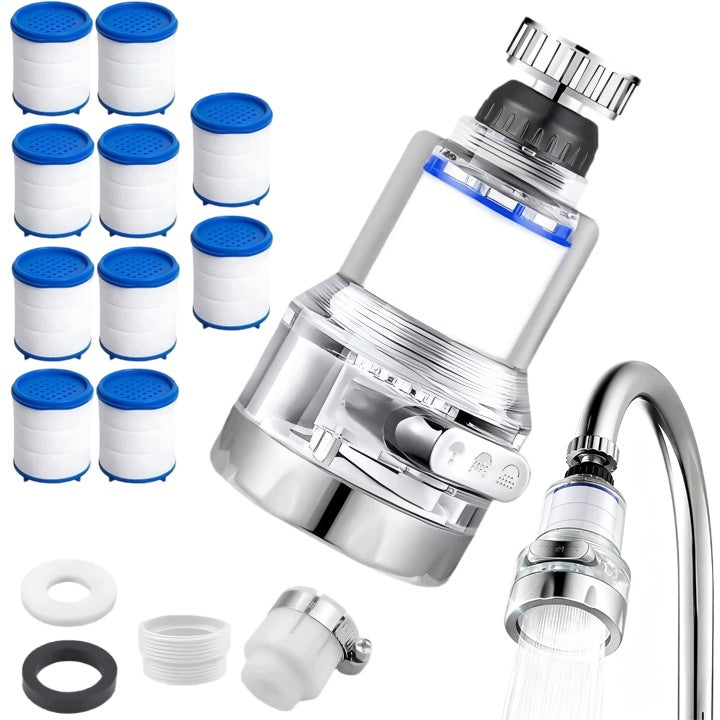 ROTARY TAP WATER FILTER REMOVES IMPURITIES AND METALS + FILTERS 10
