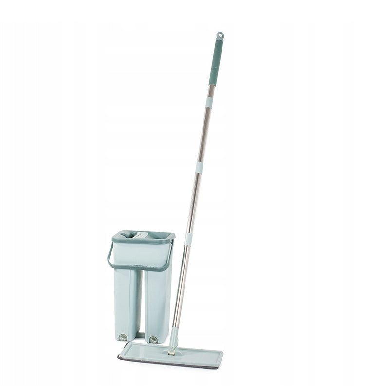 ROTATING FLAT MOP WITH TWO-CHAMBER BUCKET +inserts Color beige