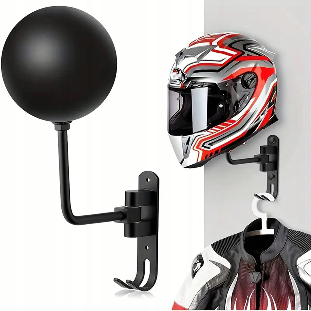 ROTATING HELMET DISPLAY, WALL MOUNTED BICYCLE HELMET HOLDER Manufacturer no brand