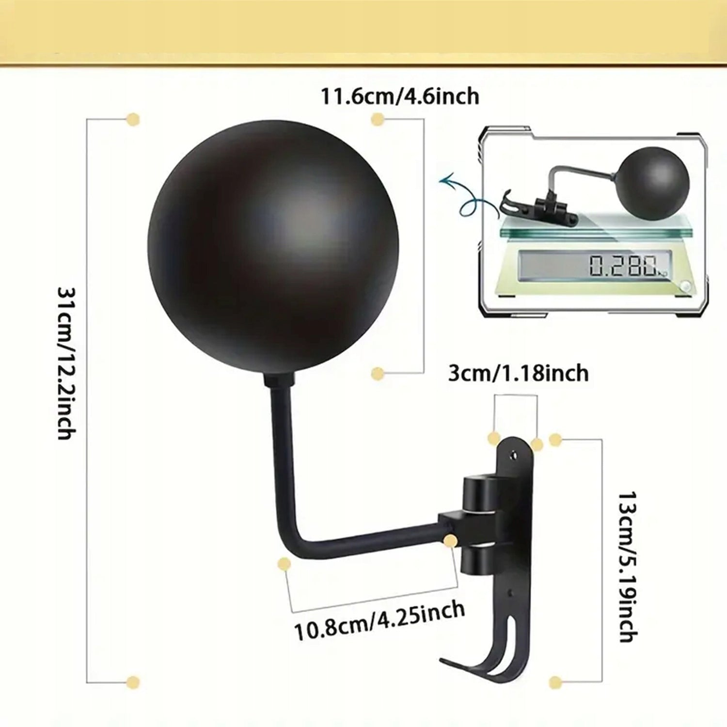 ROTATING HELMET DISPLAY, WALL MOUNTED BICYCLE HELMET HOLDER Packaging status original