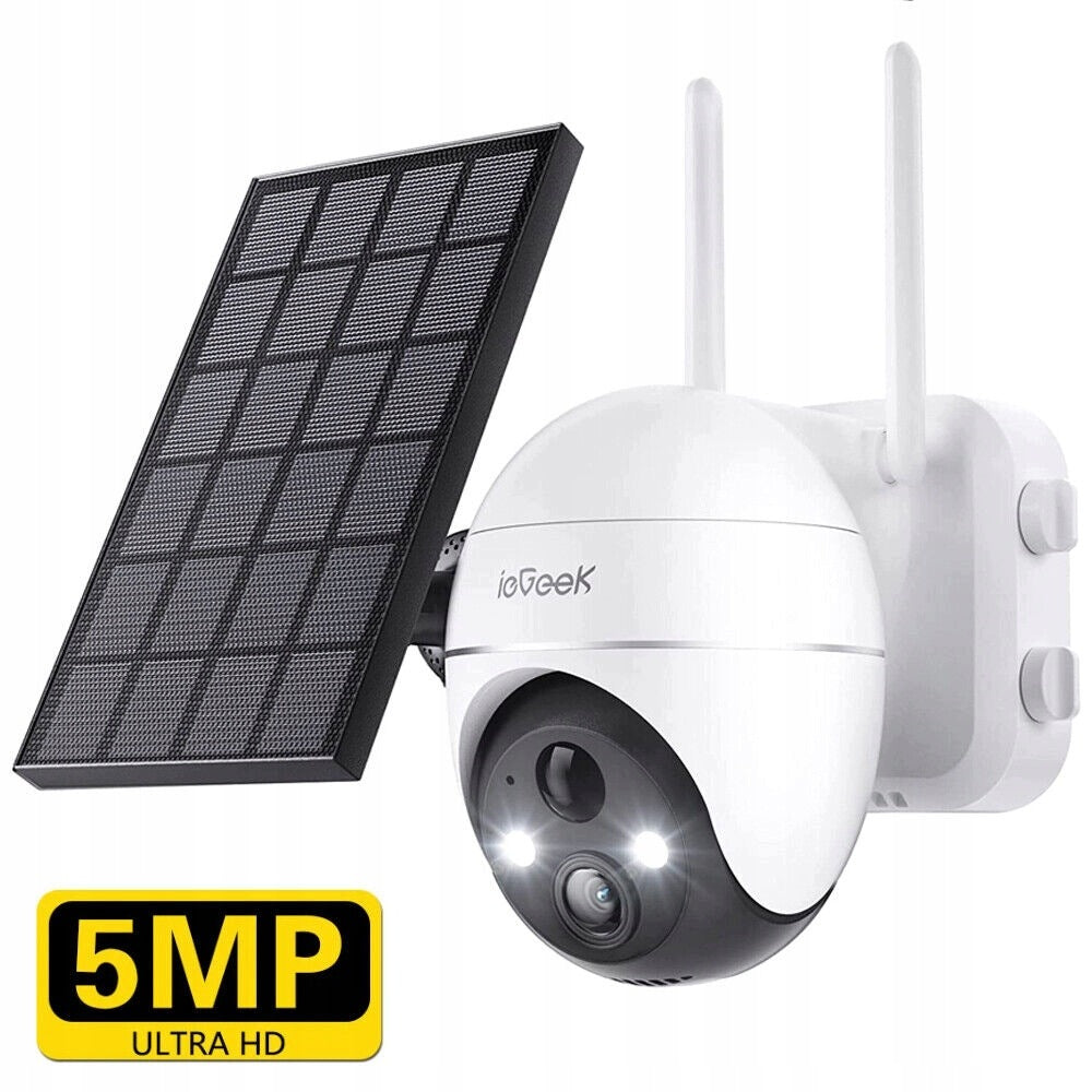 ROTATING IP OUTDOOR WIFI CAMERA 5MPX 4X SOLAR ZOOM 9600MAH BATTERY Packaging status original