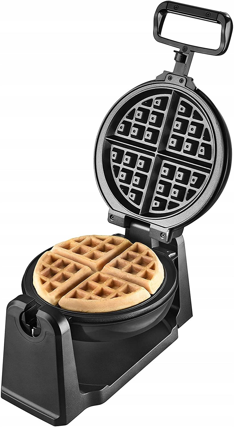 ROTATING STRONG WAFFLE IRON 1000W NON-STICK 180° 4 CRUNCHY BELGIAN WAFFLES Brand Kalorik