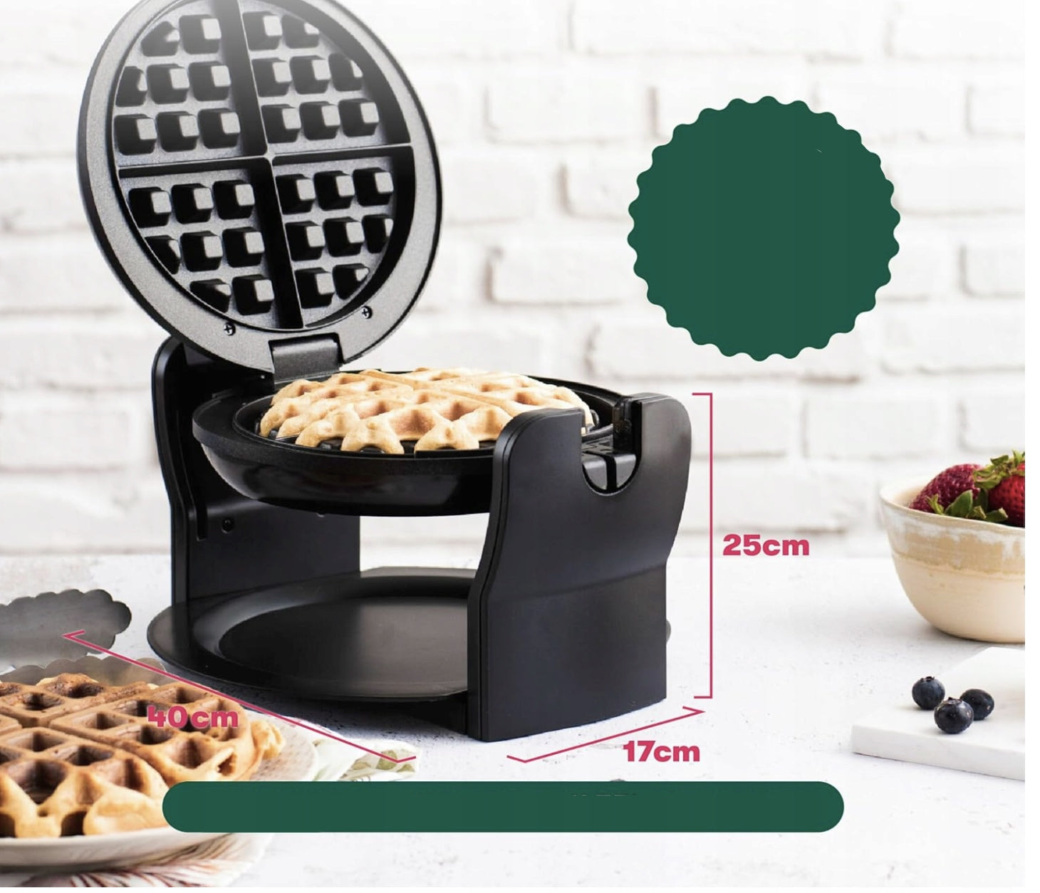 ROTATING WAFFLE MAKER BELGIUM WAFFLES 4 WAFFLES PROFESSIONAL REGULATION Manufacturer code ZJ-805