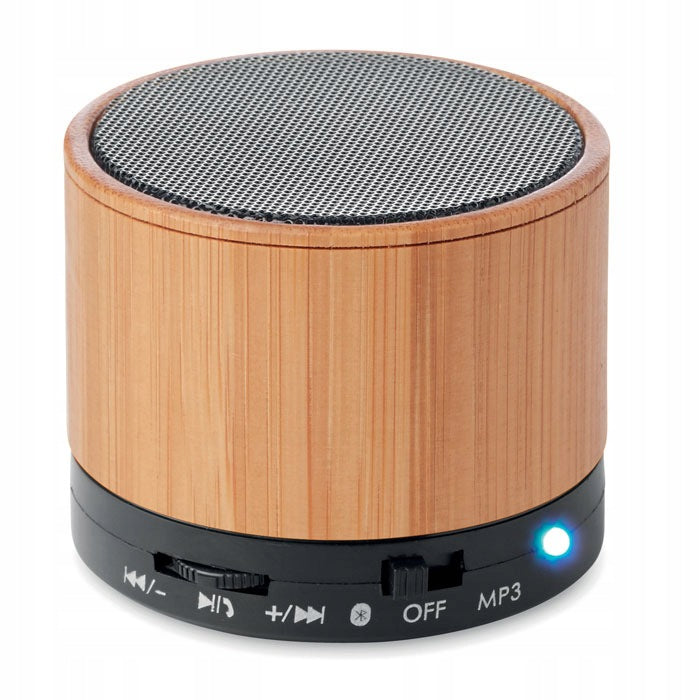 ROUND BAMBOO Bamboo Wireless Speaker - 25 pcs.