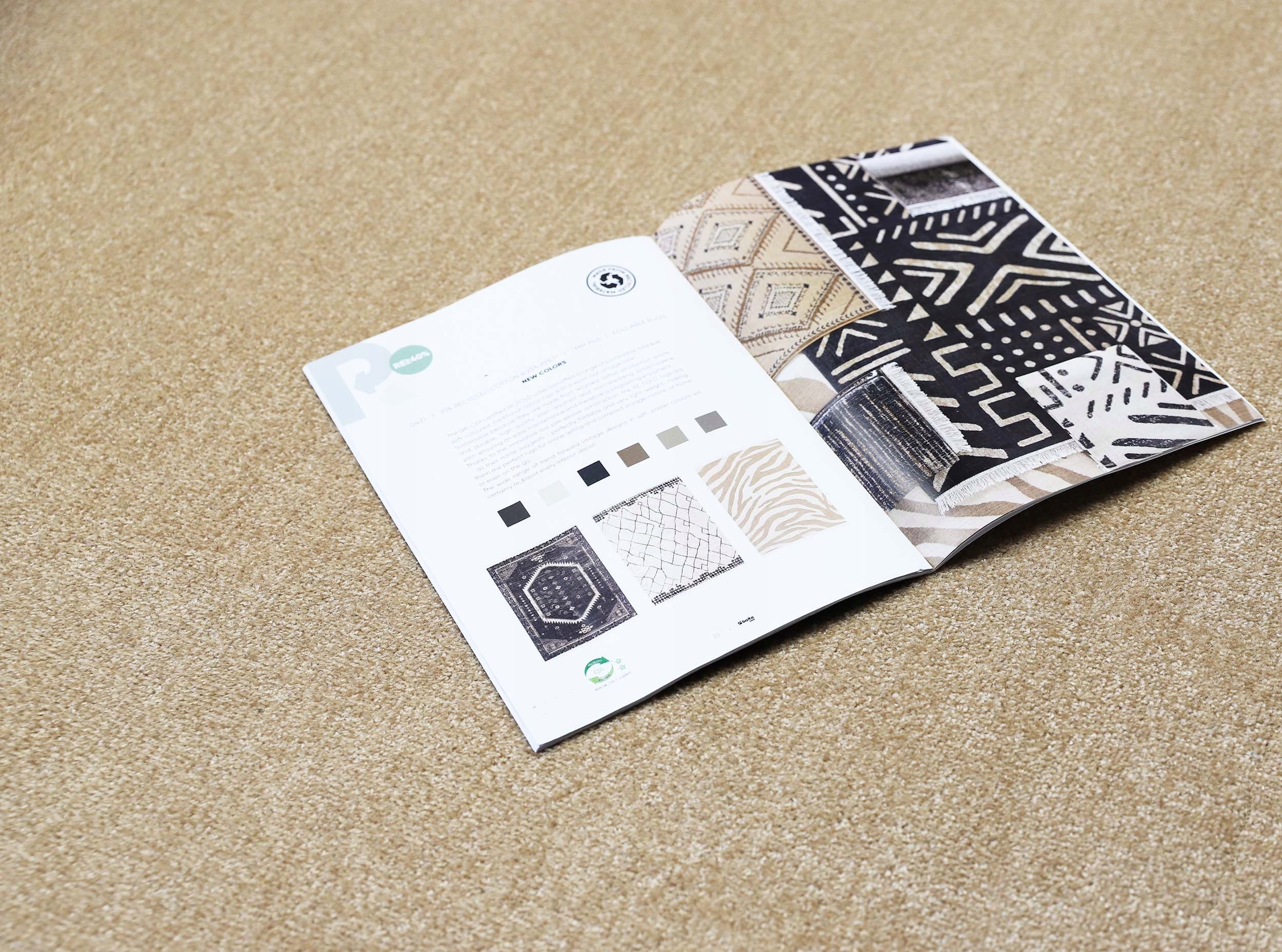 ROUND CARPET DIAMOND BEIGE CIRCLE 200X200 cm Kind with short hair
