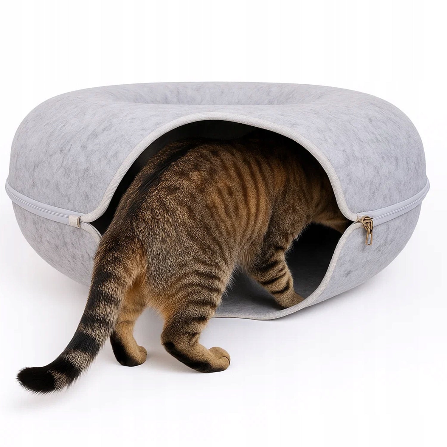 ROUND CAT BED - DONUT Trade name Legowisko dla Kota Tunel Antystresowy Donut Okrągły do Leżenia Poduszka dla Fretki