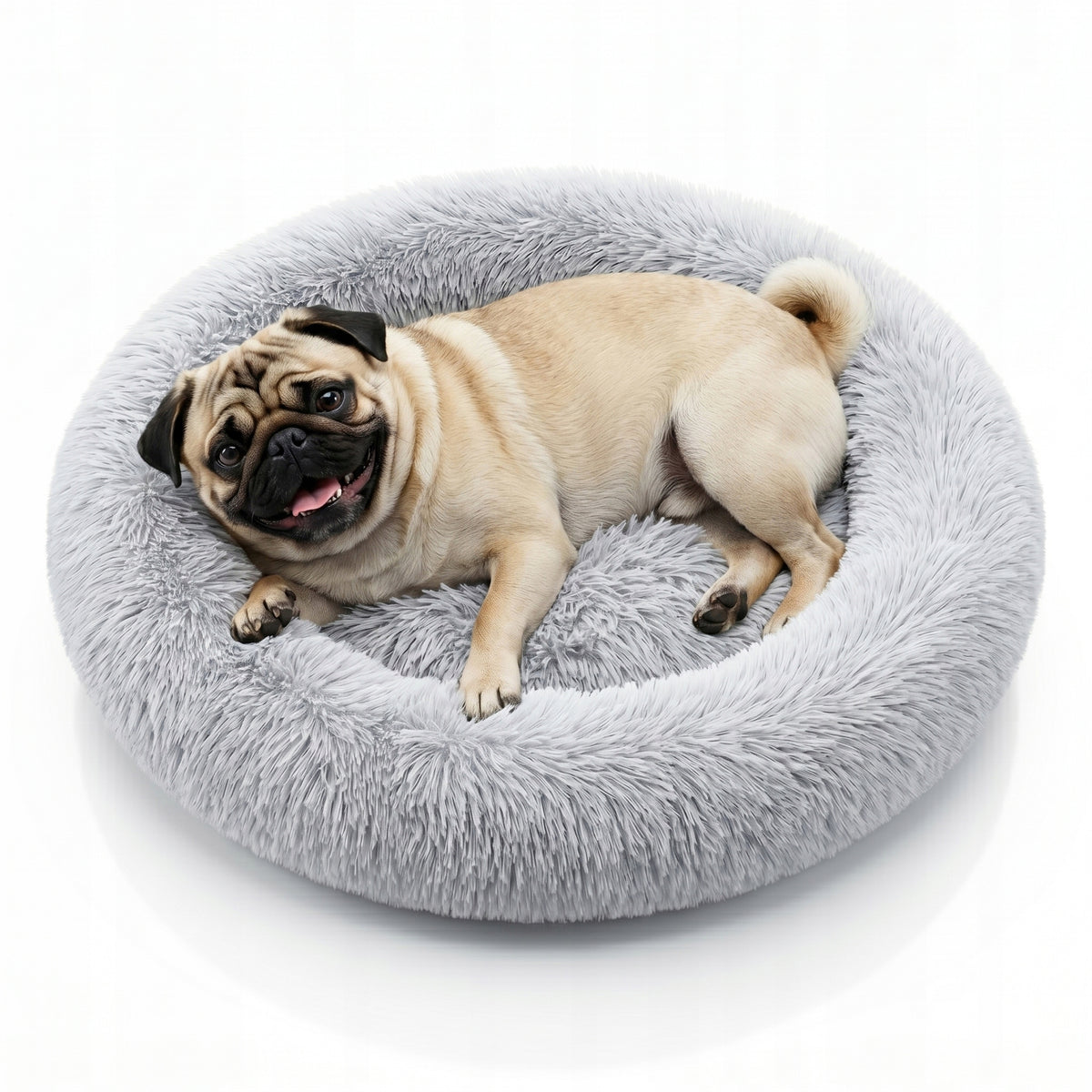 ROUND CAT DOG PLUSH BED BEDDING PLAYPEN PILLOW 70cm XL