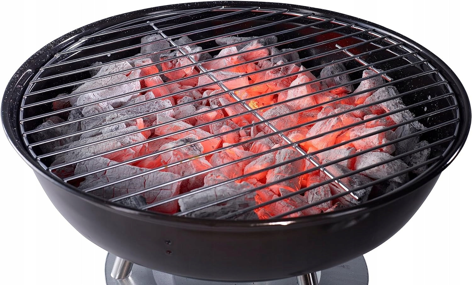 ROUND CLOSED GARDEN CHARCOAL GRILL WITH LID AND ASHTRAY SOLID Grill height 18 cm