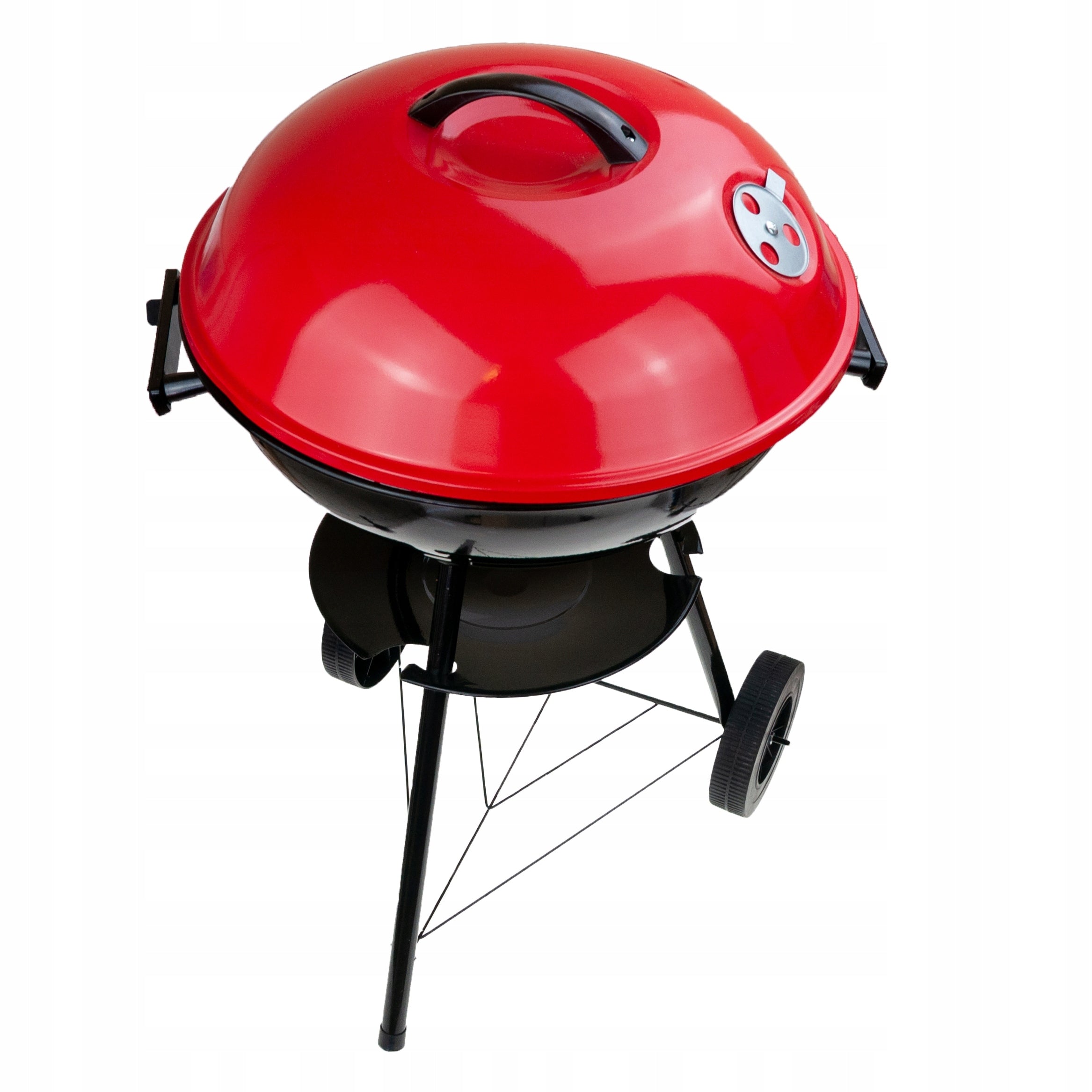 ROUND GARDEN CHARCOAL GRILL WITH COVER ASHTRAY GRATE PORTABLE Packaging status original