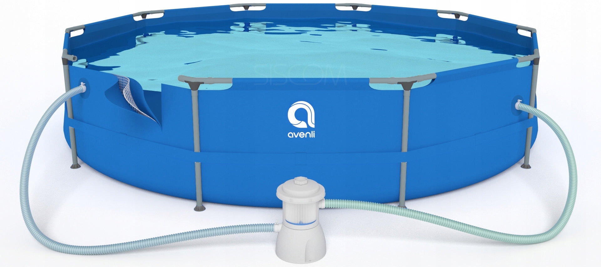 ROUND GARDEN POOL Avenli 360x76 PUMP FILTER SET Series Swimsy