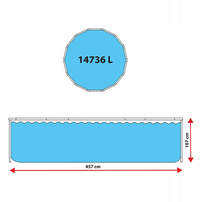 ROUND GARDEN RACK POOL AVENLI BRICK WITH PUMP 457x107 SET Brand Avenli