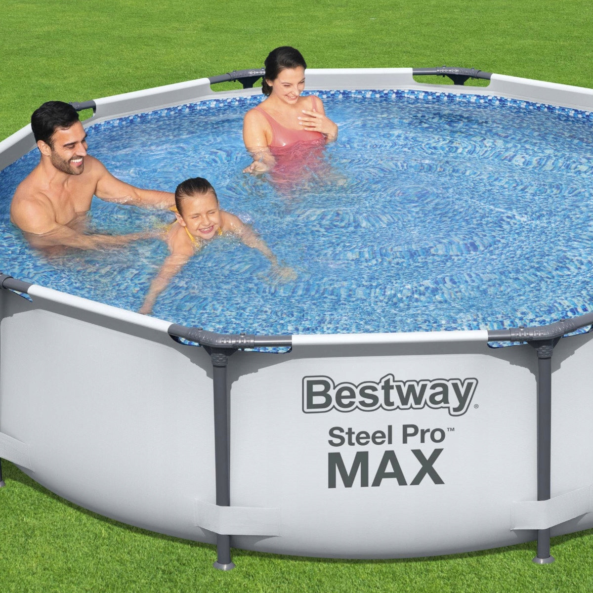 ROUND Garden Swimming Pool for Children 305x76cm Bestway 56408 + Pump Length 305 cm