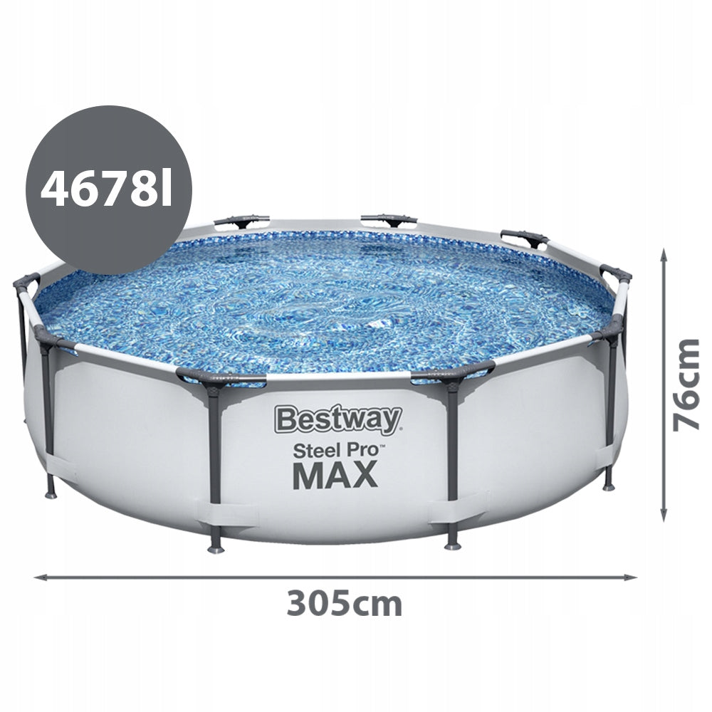 ROUND Garden Swimming Pool for Children 305x76cm Bestway 56408 + Pump Manufacturer code #56408