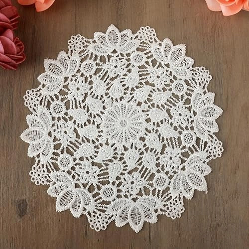 ROUND LACE WHITE VINTAGE TABLE RUNNERS GIFT 6 PIECES