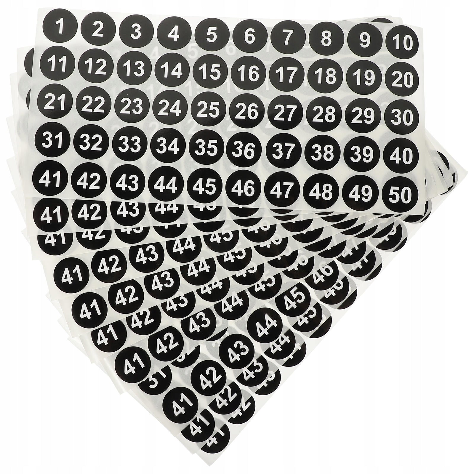 ROUND STICKERS NUMBERS 10 SHEETS