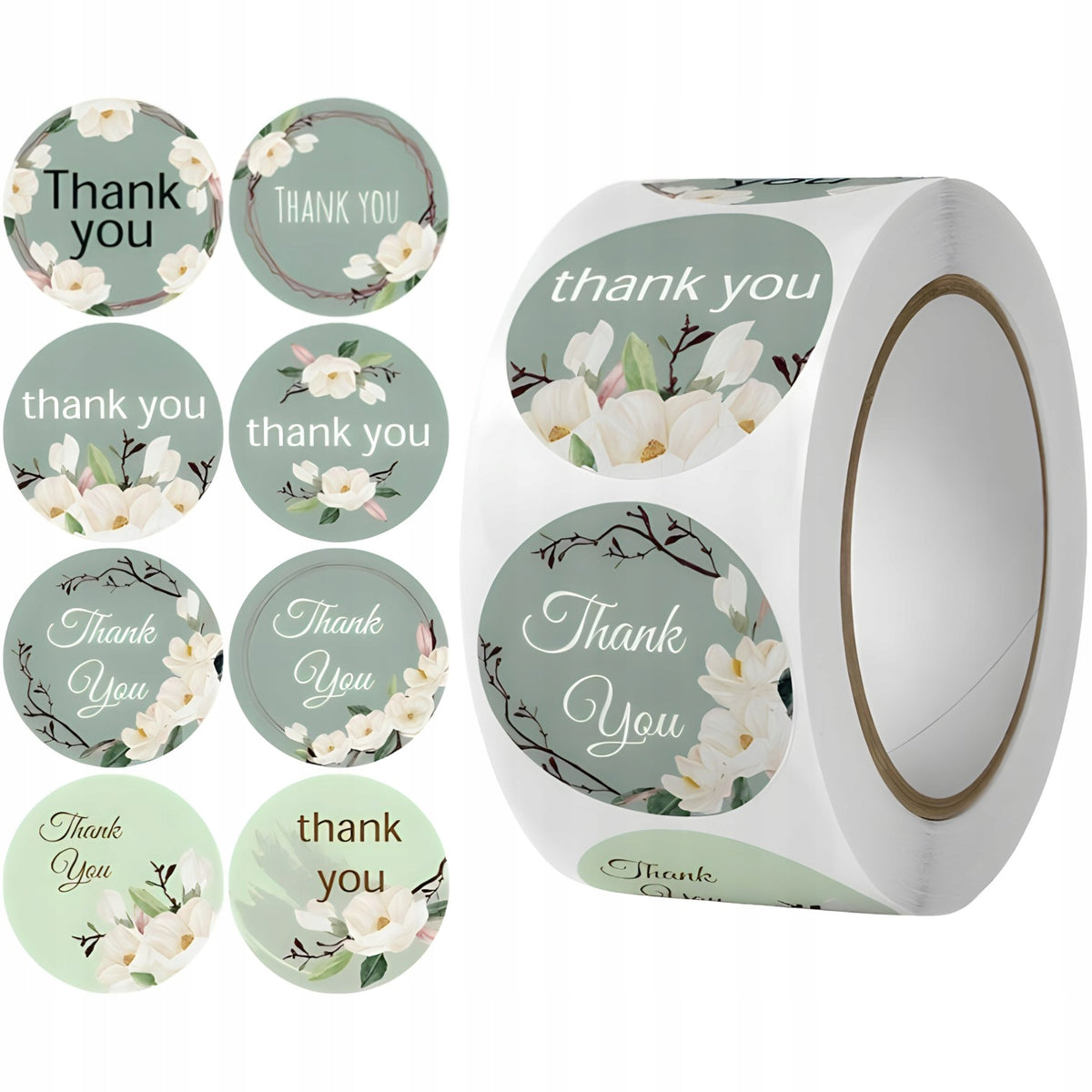 ROUND STICKERS THANK YOU DECORATIVE LABELS FOR ORDERS Gift 1000PCS Brand Ecarla