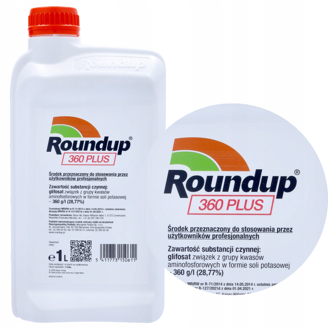 ROUNDUP 360 PLUS 1L RANDAP for all weeds on certificate