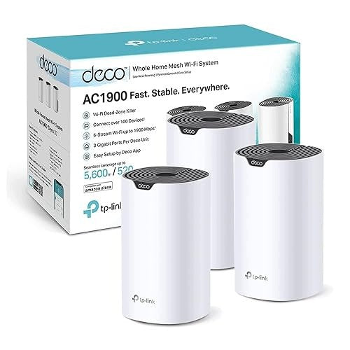 ROUTER WIFI MESH TP LINK DECO AC1900MB/S SET OF 3 PCS FOR HOME GIFT Manufacturer no brand