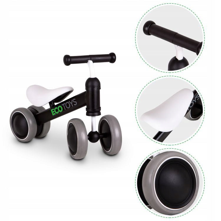 Ecotoys JM-118 Pedalfahrrad, Schwarz 