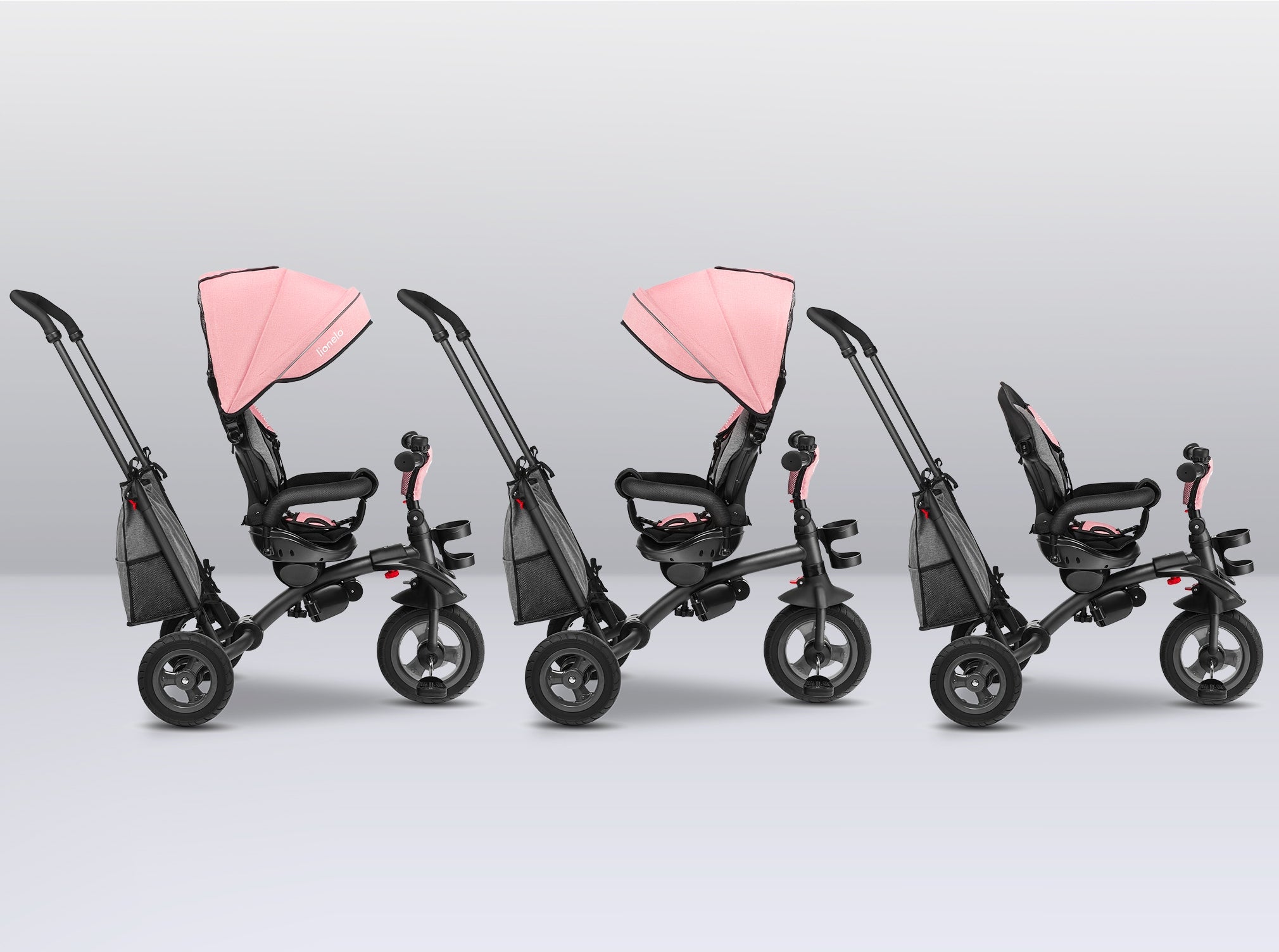 Dreirad Lionelo Tris 2in1, Candy Rose 