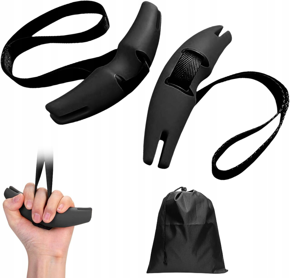 ROWING FITNESS HANDLES WITH ADJUSTABLE RESISTANCE BAND