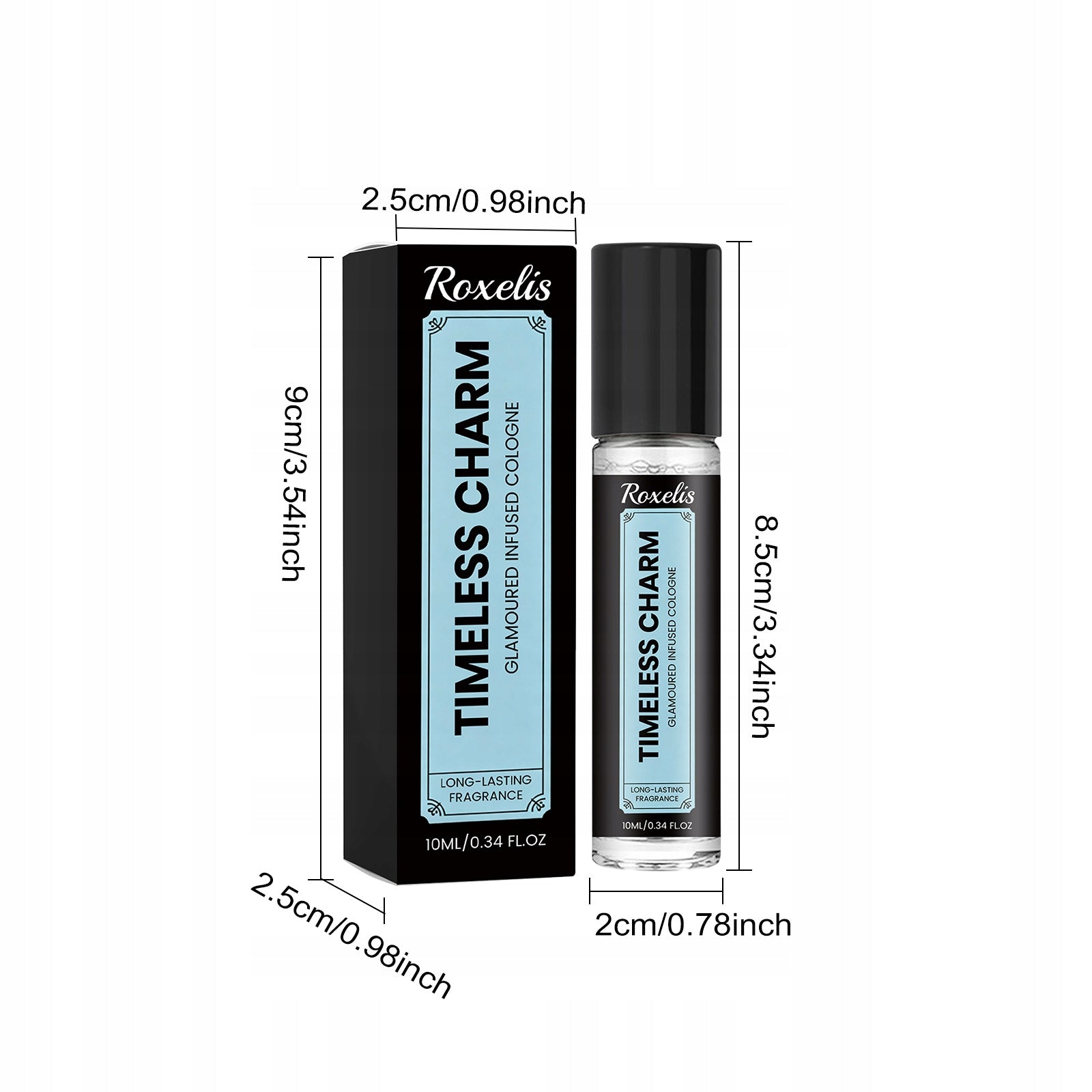 ROXELIS Cologne świeże perfumy roller unisex przenośny 10ml Brand Roxelis