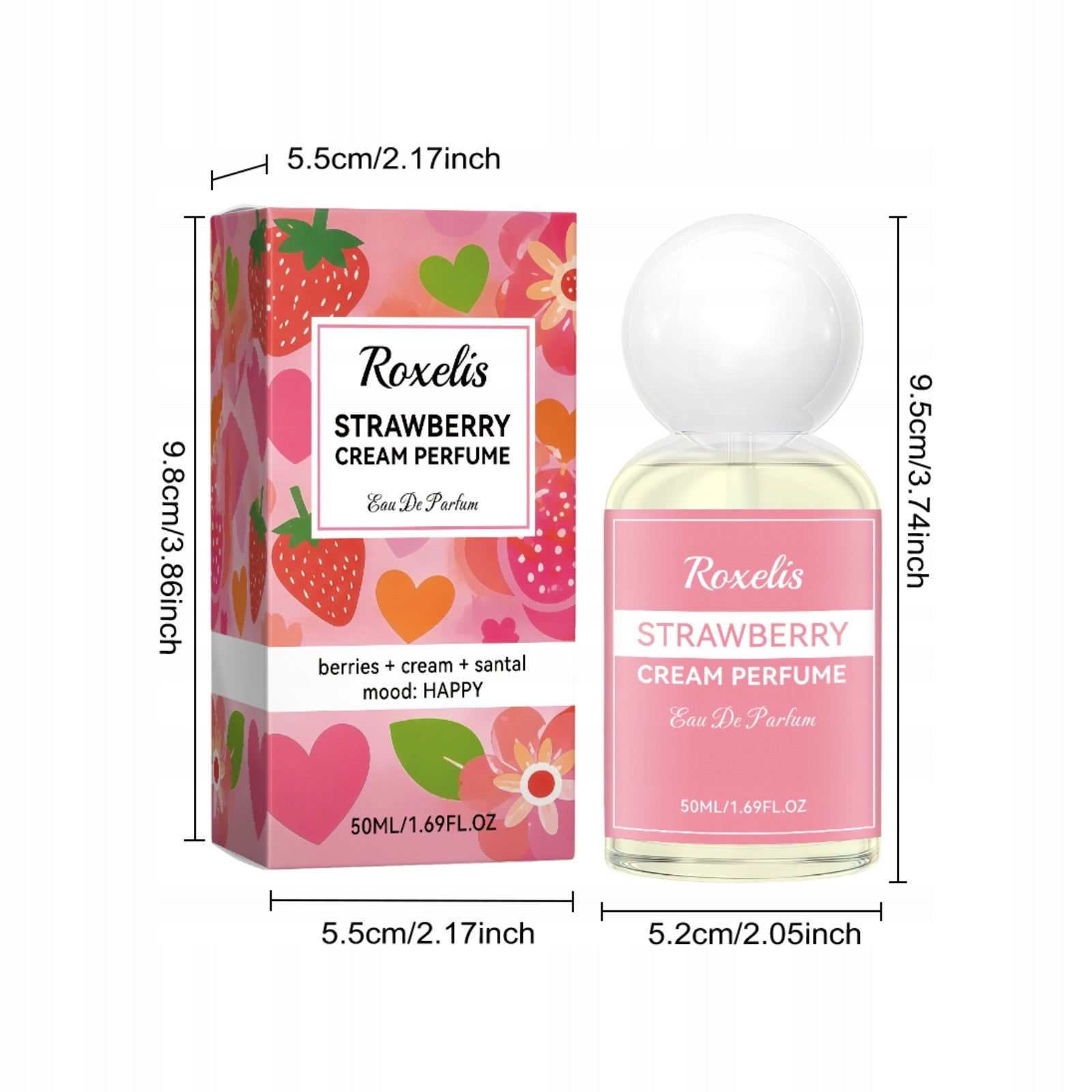 ROXELIS Strawberry Cream woda perfumowana EDP słodkie damskie 50ml Brand Roxelis