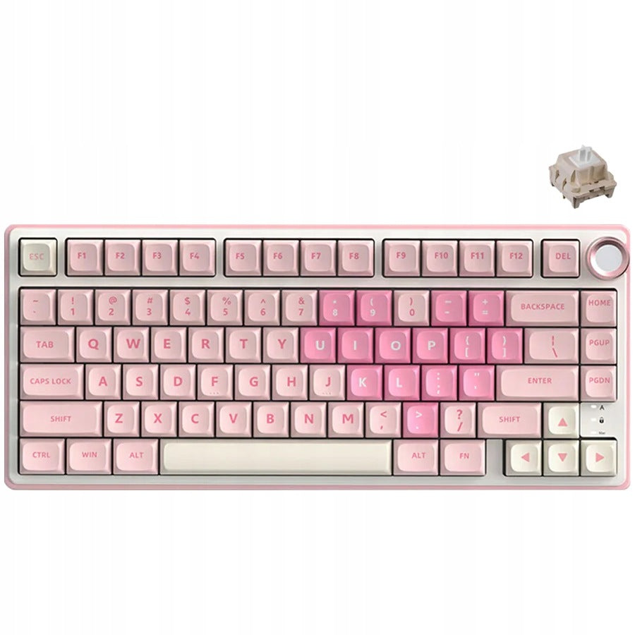 ROYAL KLUDGE R75 Pink Melody Gaming Keyboard with Cream Switches