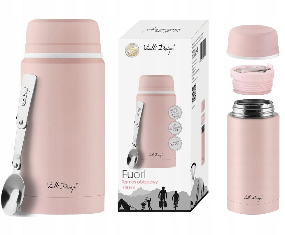 Vialli Design pietų termosas Fuori, 750 ml, rožinis