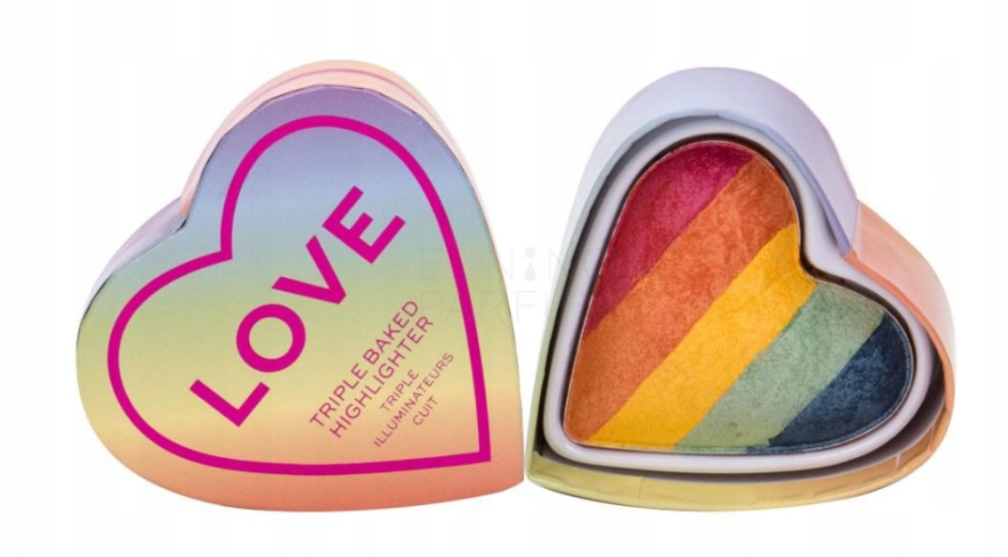Rouge-Palette Makeup Revolution London I Heart Revolution Triple Baked Highlighter 10 g, Pride 