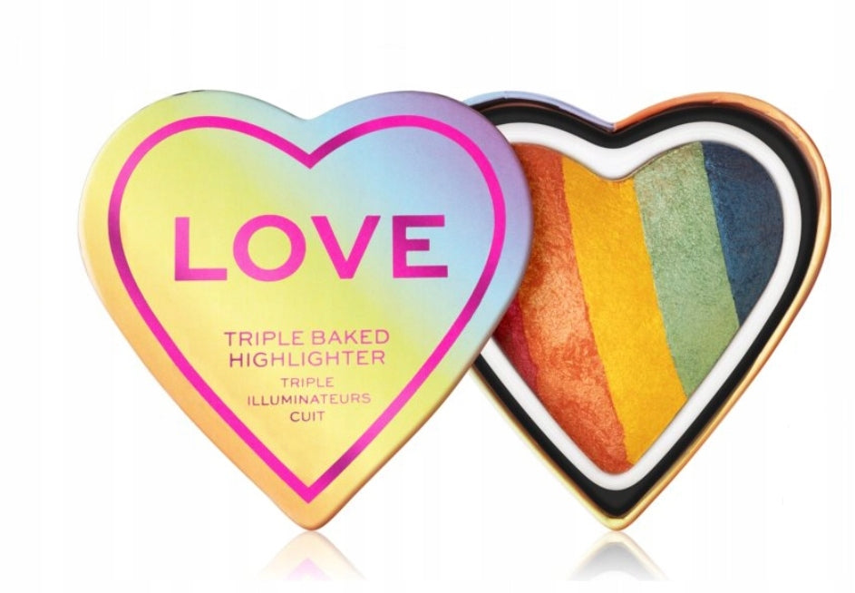 Rouge-Palette Makeup Revolution London I Heart Revolution Triple Baked Highlighter 10 g, Pride 