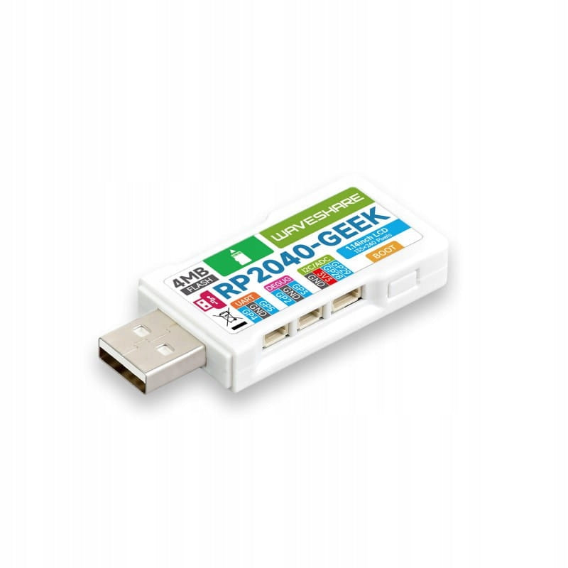 RP2040-GEEK USB-A development board with 1.14" micro display RP2040