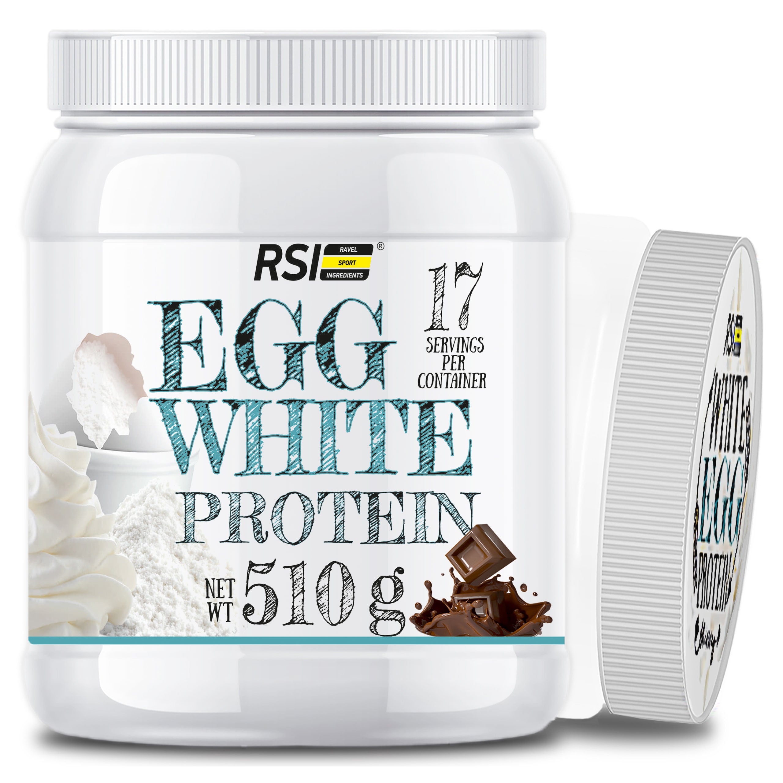 RSI EGG WHITE PROTEIN 510g ALBUMINA EGG WHITE REGENERATION CHOCOLATE DIET