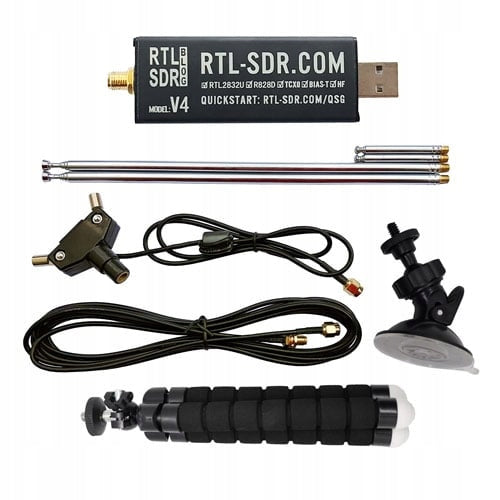 RTL-SDR RTL2832U DVB-T V4 receiver SDR 500kHz - 1766MHz + dipole antennas