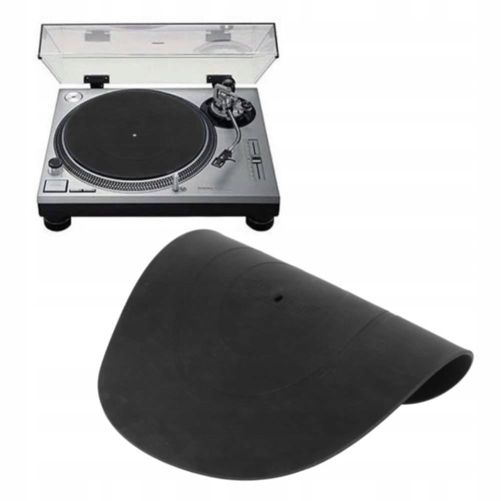 RUBBER ANTISTATIC TURNTABLE PLATE COVER BLACK