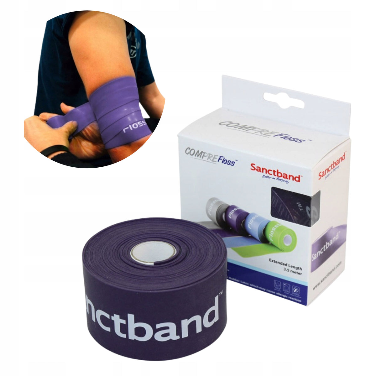 RUBBER COMPRESSION FLOSSING TAPE SANCTBAND 3,5M