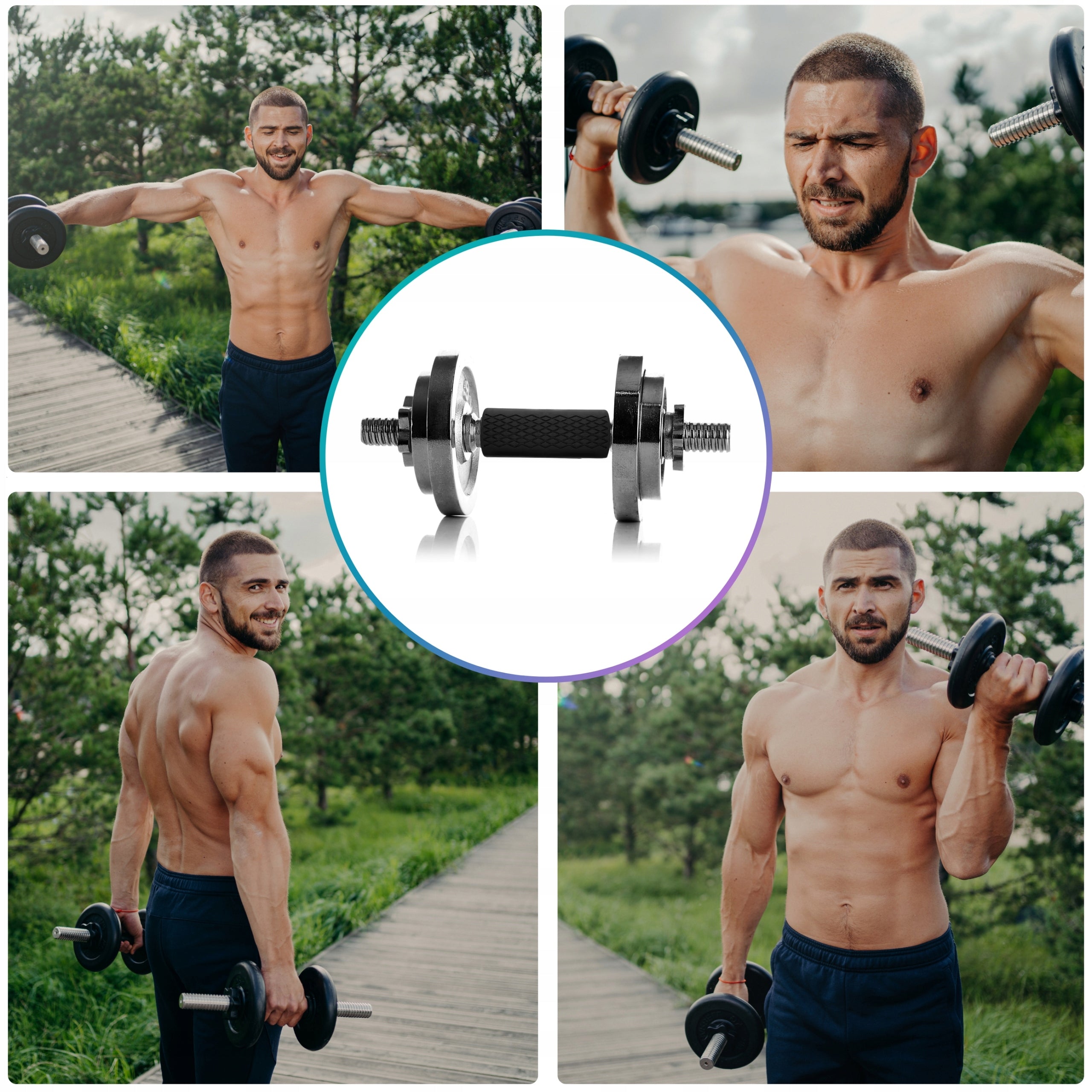 RUBBER GRIPS FOR EXERCISE NECK OVERLAY BARBELL BAR FAT GRIP 2 pcs. Packaging status original