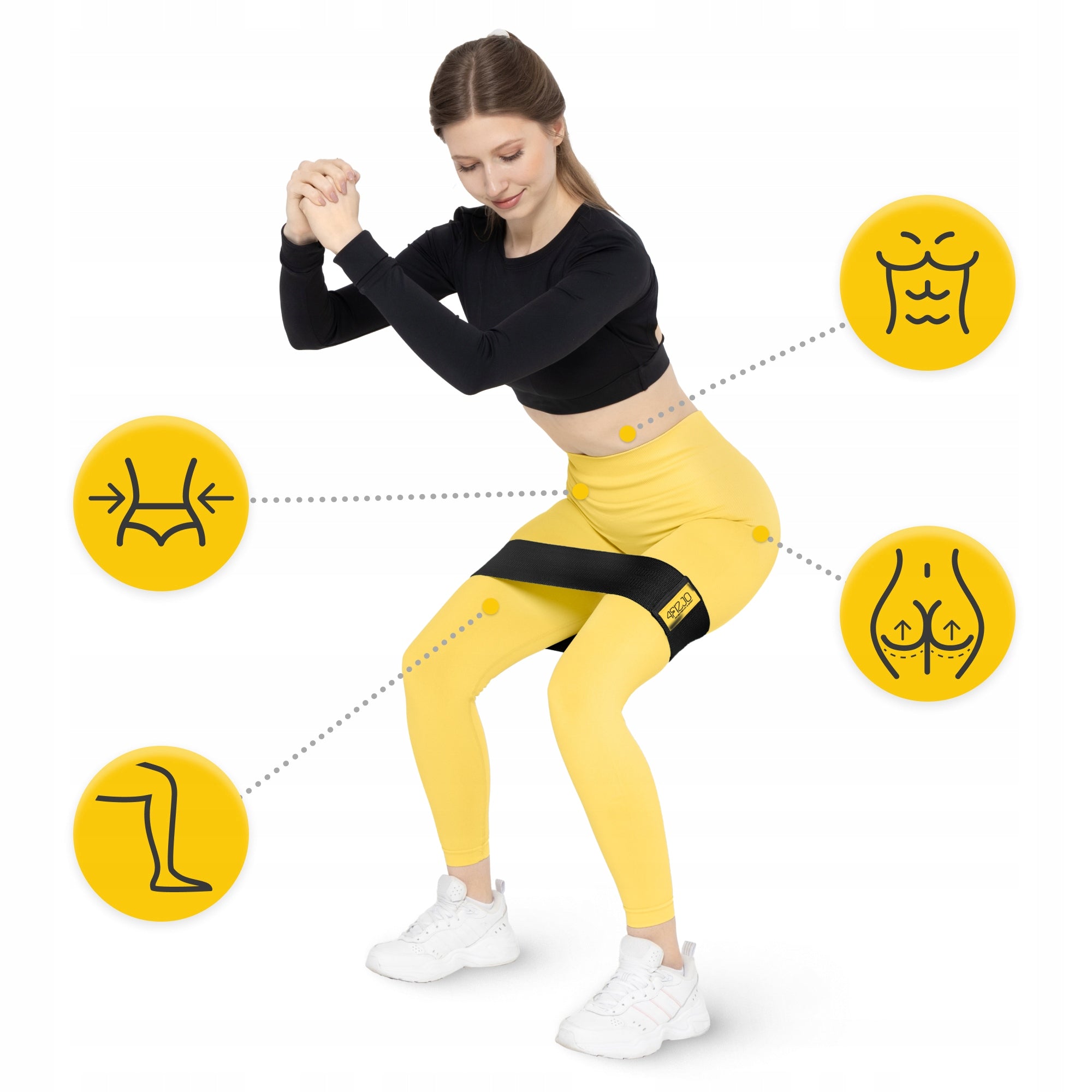 RUBBER HIP BAND MINI RESISTANCE MATERIAL TAPE DURABLE STRONG RESISTANCE 2/3 Color black
