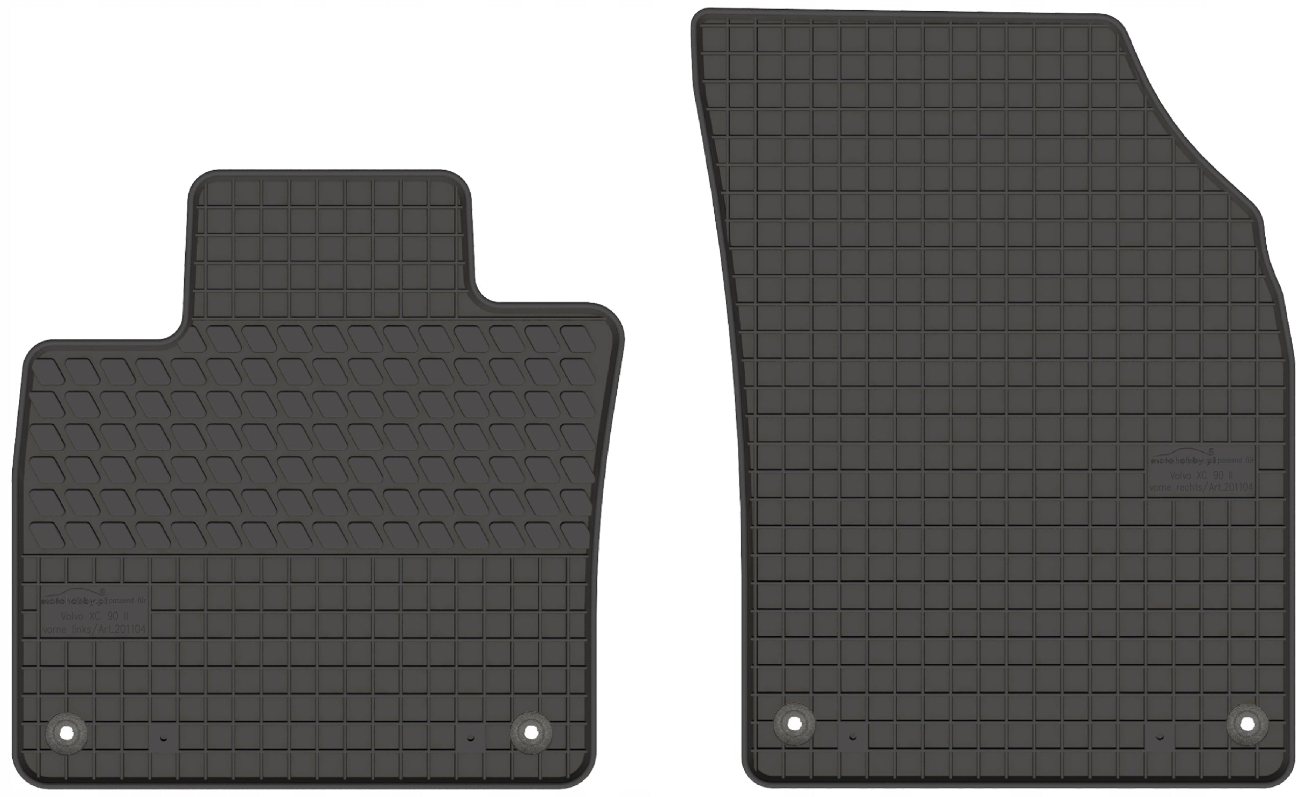 RUBBER MATS DEDICATED FRONT FOR Volvo XC90 II