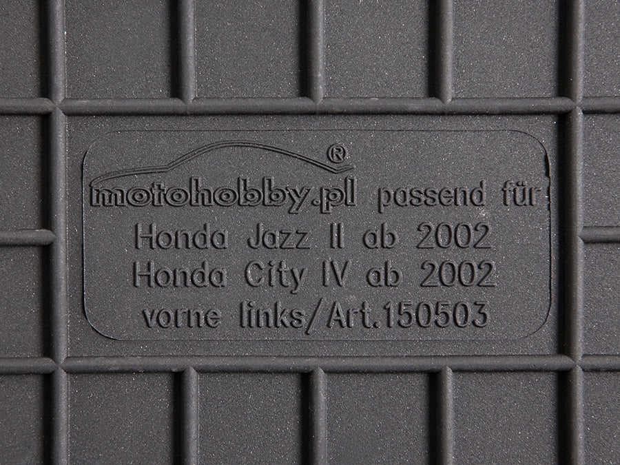 RUBBER MATS DEDICATED to Honda City IV _02-08 Manufacturer Motohobby