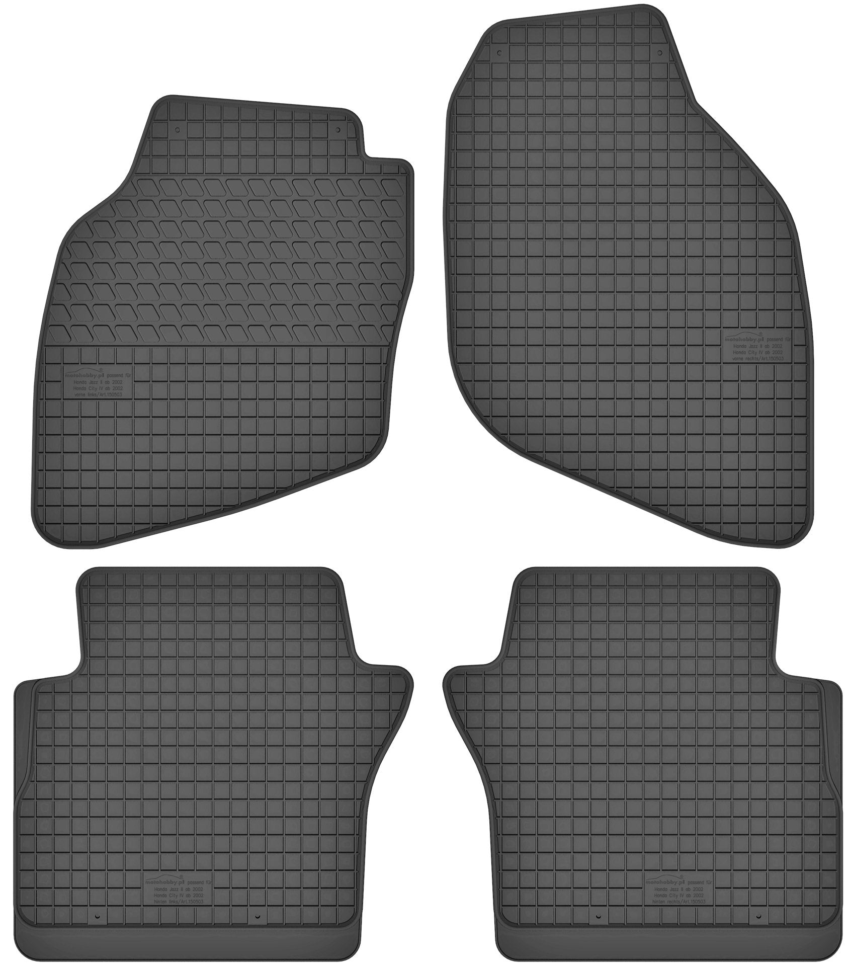 RUBBER MATS DEDICATED to Honda City IV _02-08