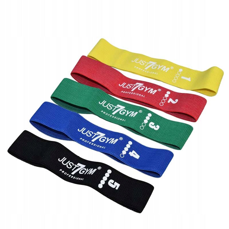 RUBBER MINI BAND MATERIAL FITNESS TAPE JUST7GYM Color blue