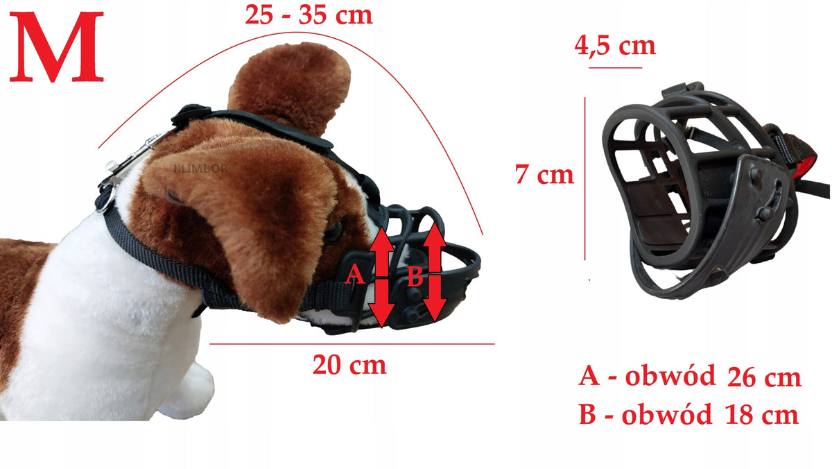 RUBBER MUZZLE FOR DOG PHYSIOLOGICAL MUZZLE SAFE BREATHABLE Packaging status original