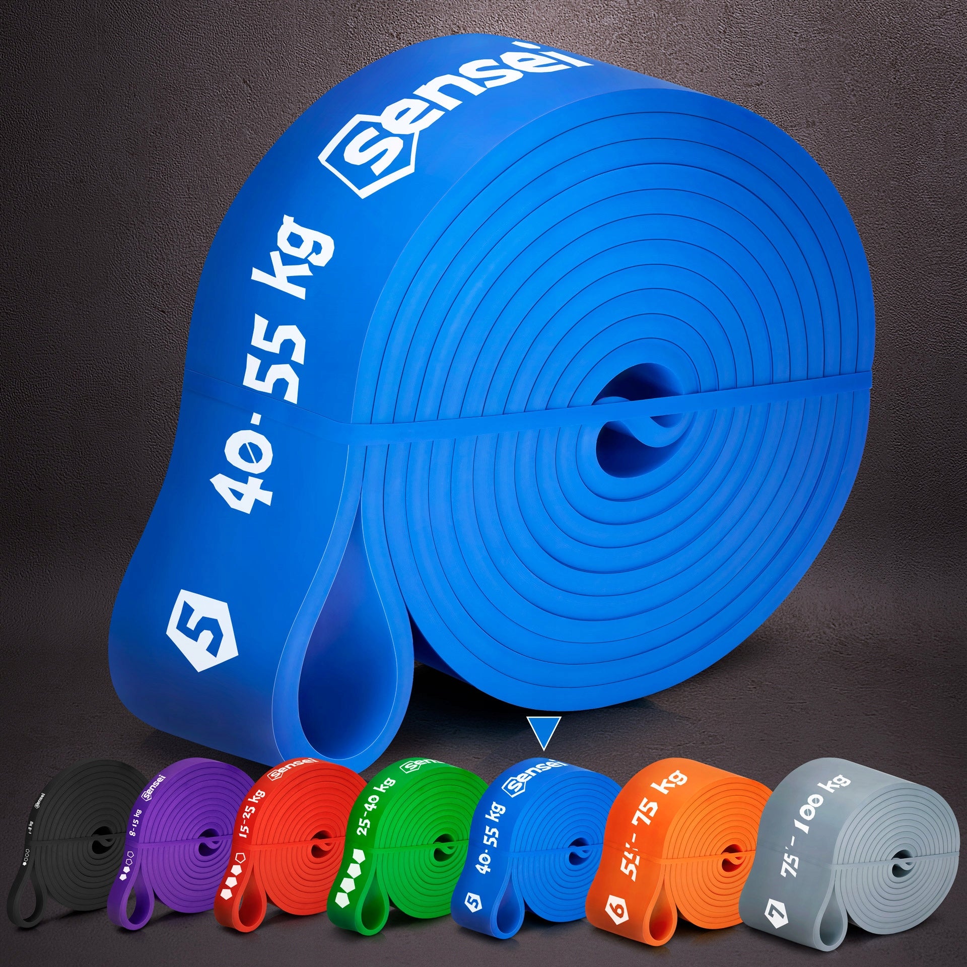 RUBBER POWER BAND 40-55 kg, Resistance Exercise Tape, Pull-up Training Width 45 mm