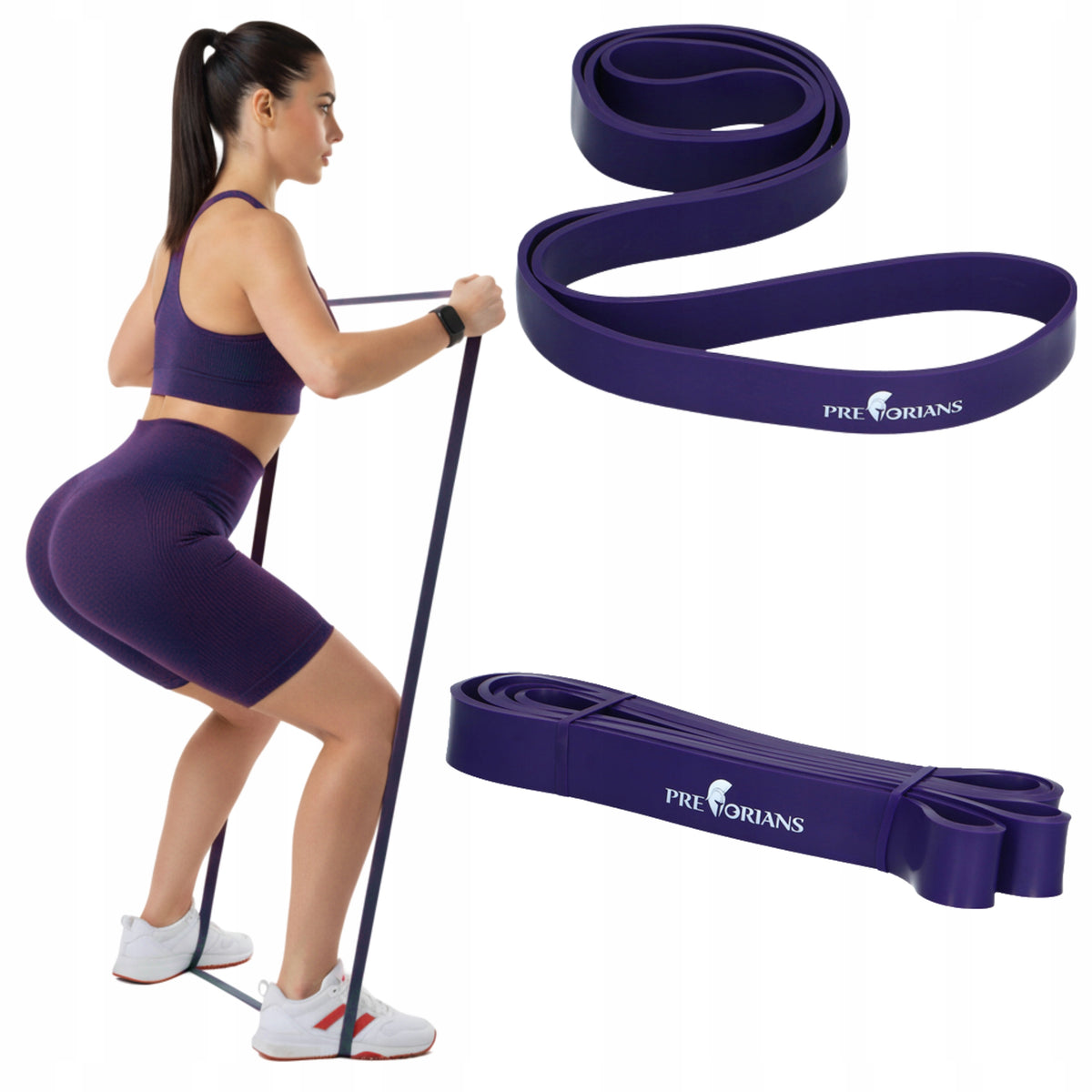 RUBBER POWER BAND EXERCISE RESISTANCE TAPE STRONG FITNESS 14-39kg