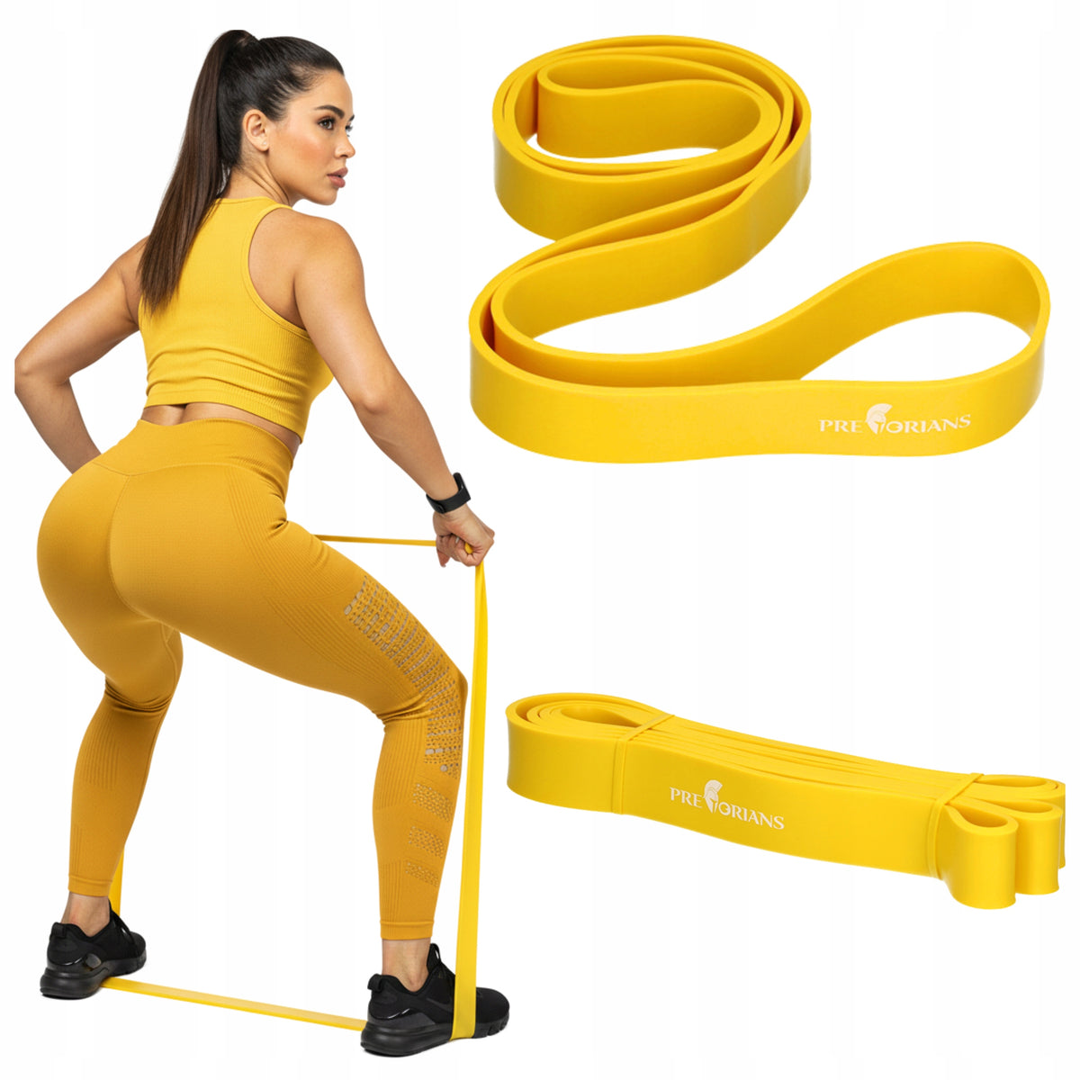 RUBBER POWER BAND TRAINING RESISTANCE TAPE FOR EXERCISE STRONG FITNESS 20-46kg
