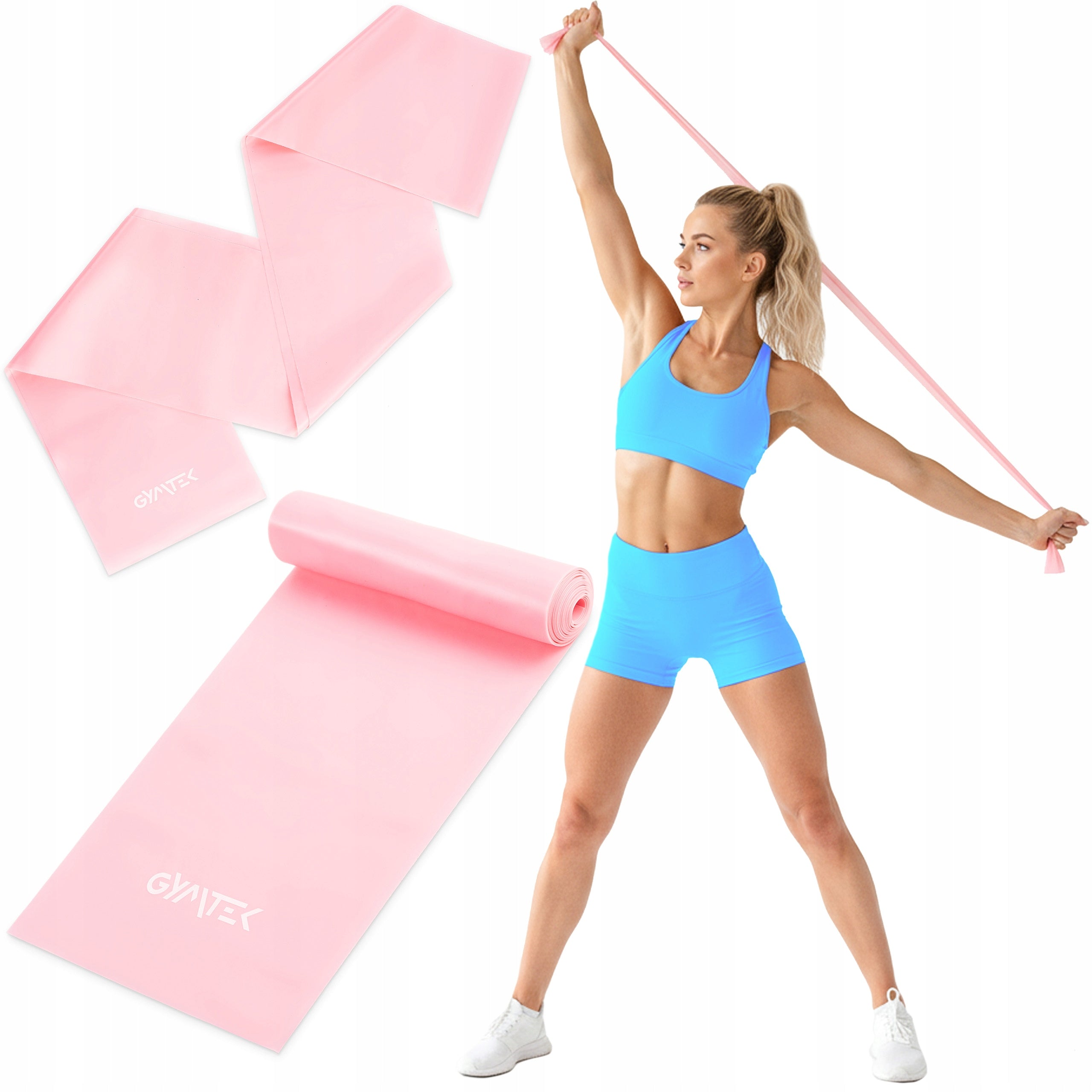 RUBBER RESISTANCE BAND FOR YOGA STRETCHING POWER BAND TPE 4,5KG GYMTEK