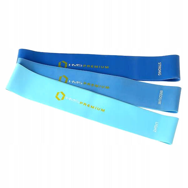 RUBBER RESISTANCE BANDS 3 PIECES SET HMS Brand HMS